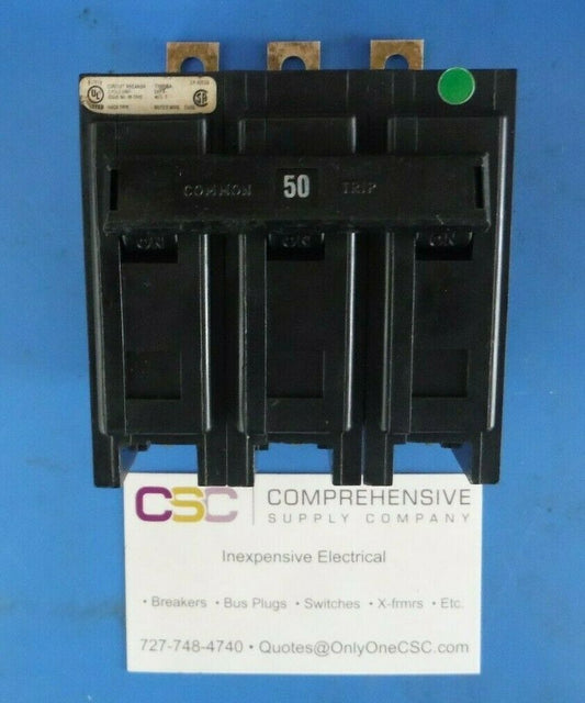 BAB3050H - Cutler Hammer 50A Amp 3P Pole 10kA@240V Bolt On Circuit Breaker