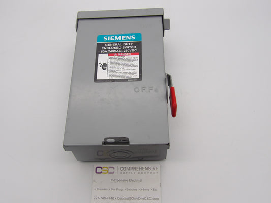 GNF322RA - Siemens 60A Amp 3P Pole 240V Nema 3R Non-Fusible General Duty Safety Switch