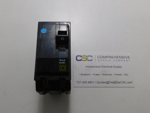 QO240 - Square D 40A Amp 2P Pole 10kA@120/240V Plug On Circuit Breaker