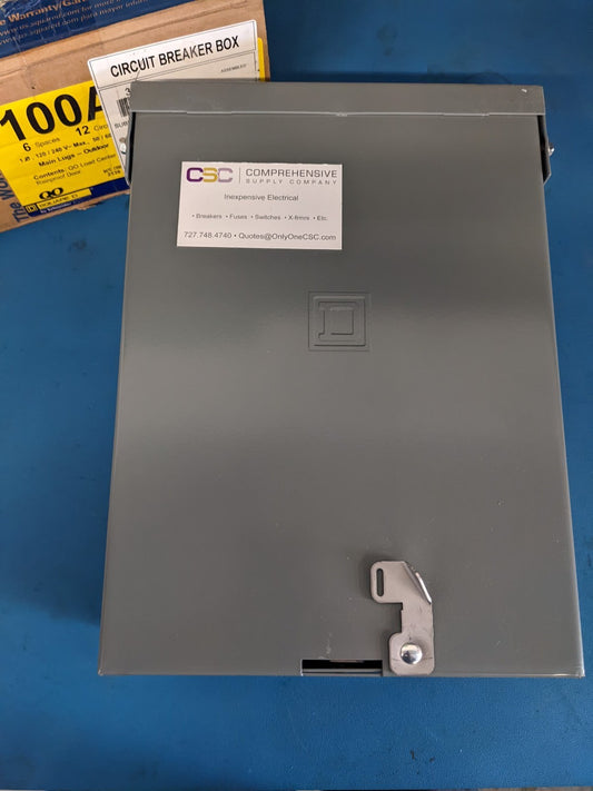 QO6-12L100TRB - Square D 100A Amp 120/240V 6Sp/12Cir Nema 3R Main Lug Load Center