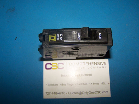 QO115VH - Square D 15A Amp 1P Pole 22kA@120/240V Plug On Circuit Breaker