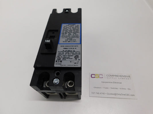 CHH2100X - Eaton 100A Amp 2P Pole 100kA@240V Bolt On Circuit Breaker