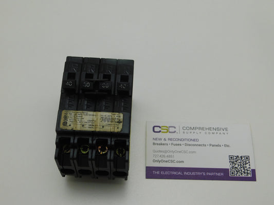 Q24030CT2 - Siemens 40/30/30/40A Amp 4P (2P/2P) Pole 10kA@120/240V Plug On Quadplex Circuit Breaker