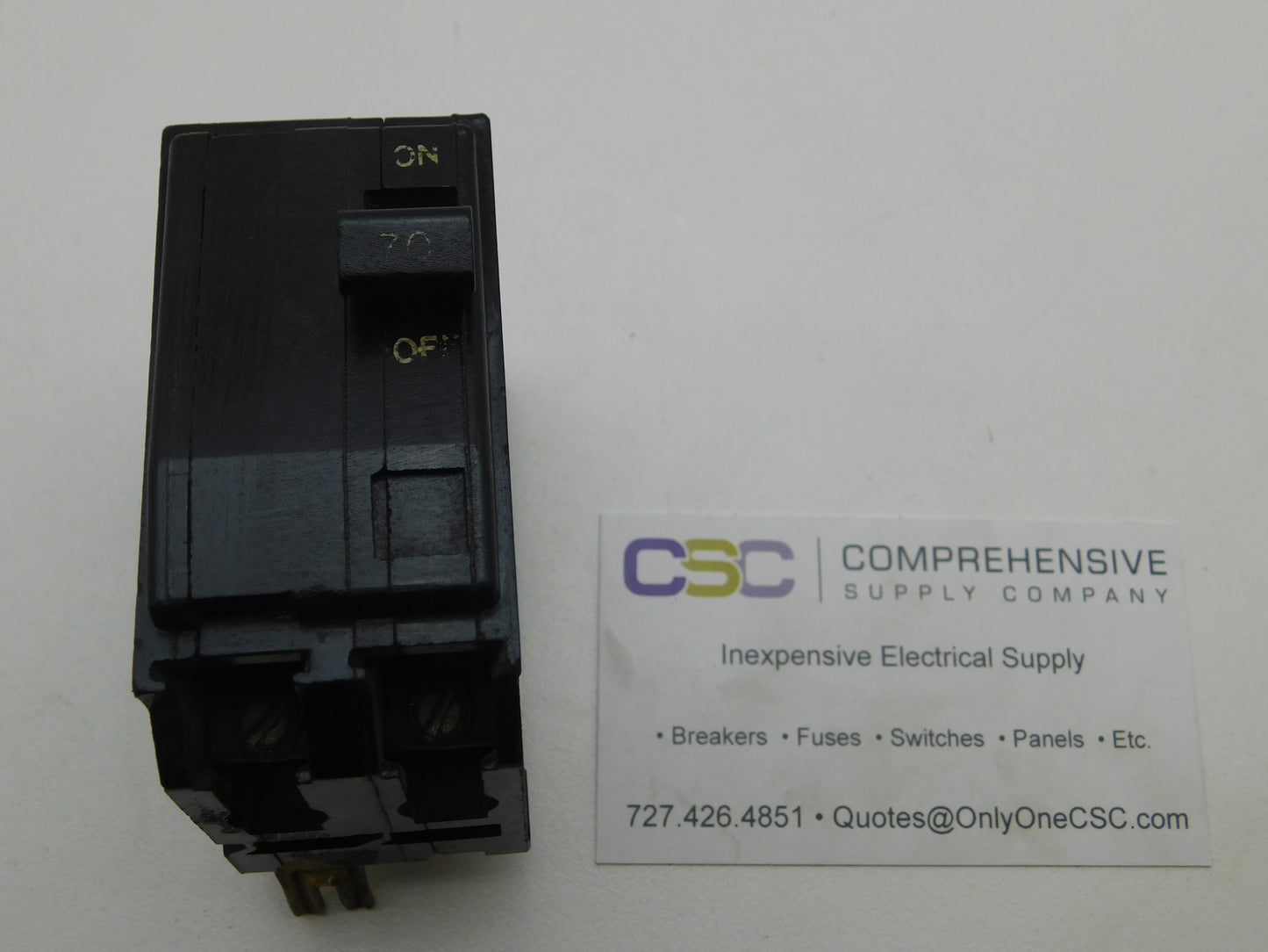 QO270 - Square D 70A Amp 2P Pole 10kA@120/240V Plug On Black Circuit Breaker W/Peg