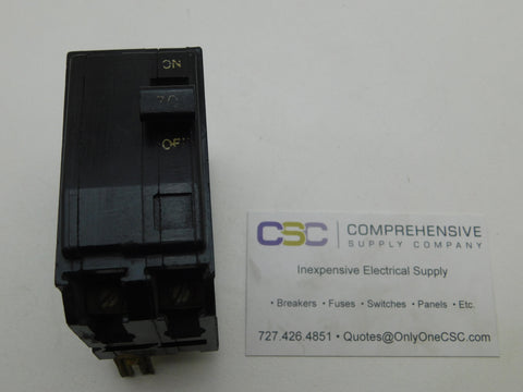 QO270 - Square D 70A Amp 2P Pole 10kA@120/240V Plug On Black Circuit Breaker W/Peg