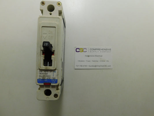 EHD1020 - Cutler Hammer 20A Amp 1P Pole 14kA@277V Feed Through Circuit Breaker W/Blue Label