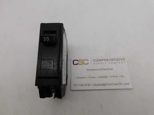 TQB1120 - GE 20A Amp 1P Pole 5kA@120/240V Bolt On Circuit Breaker - Older Series