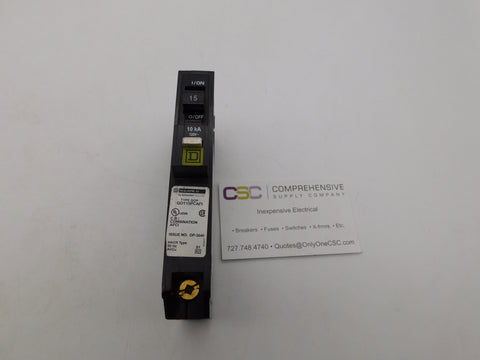 QO115PCAFI - Square D 15A Amp 1P Pole 10kA@120V Plug On Combo Arc Fault AFCI Pon Circuit Breaker