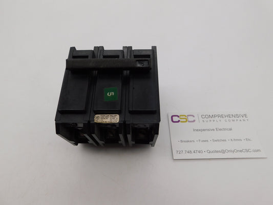 BQ315 - Gte 15A Amp 3P Pole 10kA@120/240V Bolt On Circuit Breaker