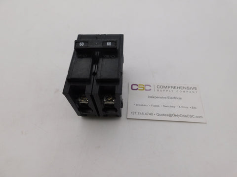 BR260 - Bryant 60A Amp 2P Pole 10kA@120/240V Plug On Circuit Breaker