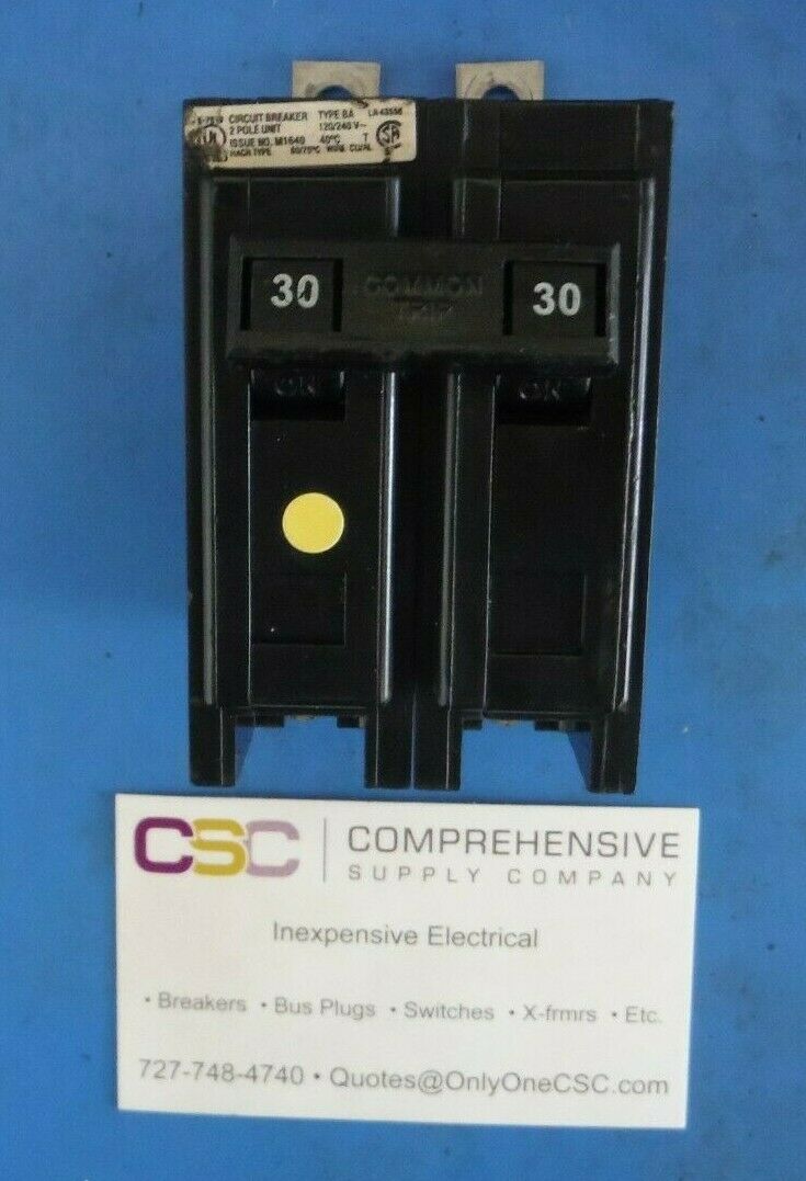 BAB2030 - Cutler Hammer 30A Amp 2P Pole 10kA@120/240V Bolt On Circuit Breaker