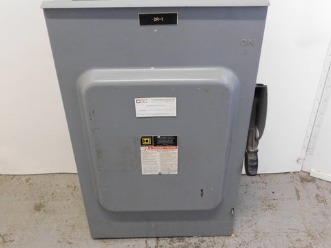 H364NRB - Square D 200A Amp 3P Pole 600V Nema 3R Fusible Heavy Duty Safety Switch W/Neutral