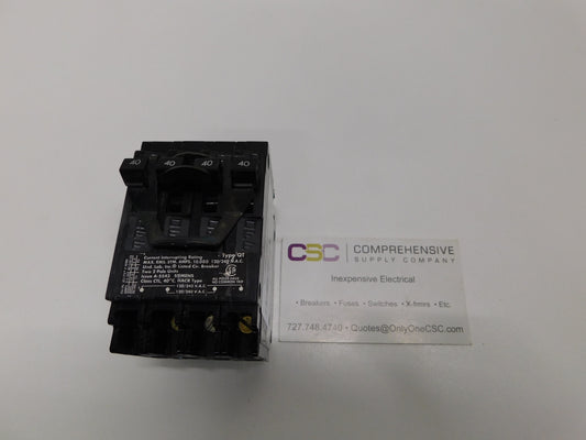 Q24040 - ITE 40A/40A/40A/40A Amp 4P (2P/2P) Pole 10kA@120/240V Plug On Quadplex Circuit Breaker