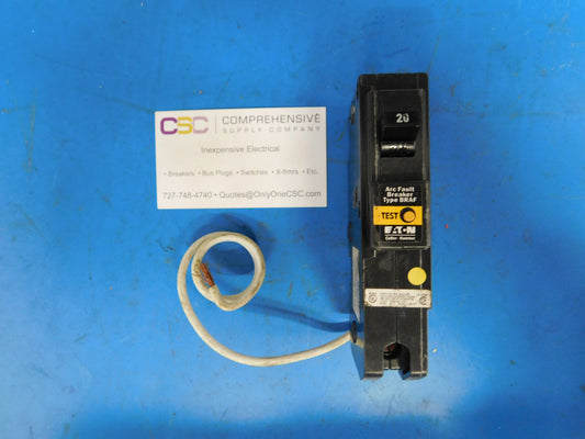 BR120AF - Eaton 20A Amp 1P Pole 10kA@120V Plug On Arc Fault AFCI Circuit Breaker