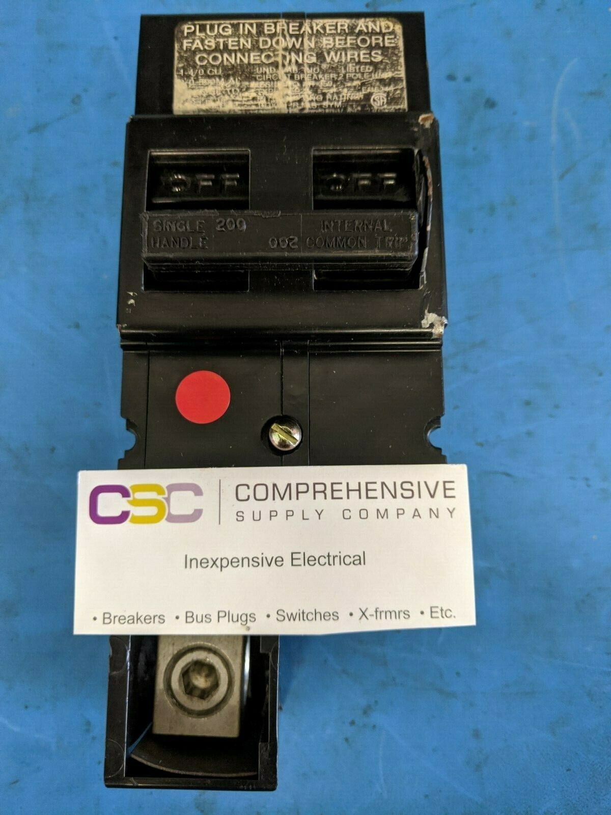 QFP2T200 - Zinsco 200A Amp 2P Pole 10kA@120/240V Plug On Main Circuit Breaker W/Offset Lugs