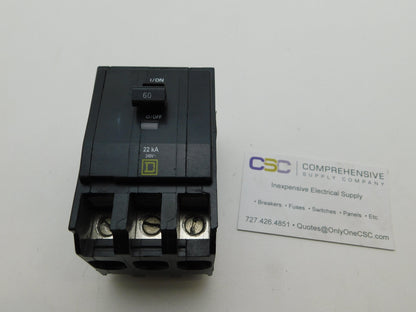 QOB360VH - Square D 60A Amp 3P Pole 22kA@240V Bolt On Circuit Breaker