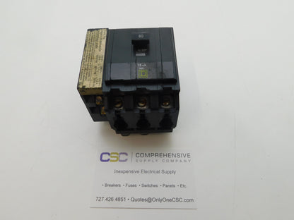 QOB3601021 - Square D 60A Amp 3P Pole 10kA@240V Bolt On Circuit Breaker W/120/240V Shunt Trip