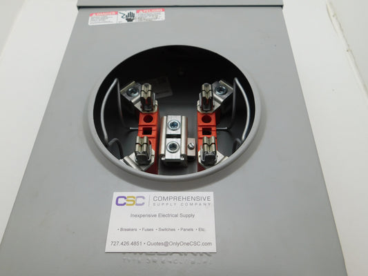 U7040-XL-TG-HSP - Milbank 200A Amp 600V 1Ph 3R 4J Jaw Oh/Ug Ringless Meter Socket