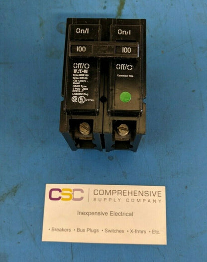 BR2100 - Cutler Hammer 100A Amp 2P Pole 10kA@120/240V Plug On Circuit Breaker