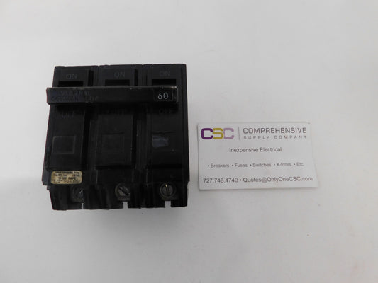 THQL32060 - GE 60A Amp 3P Pole 10kA@240V Plug On Circuit Breaker - Older Series