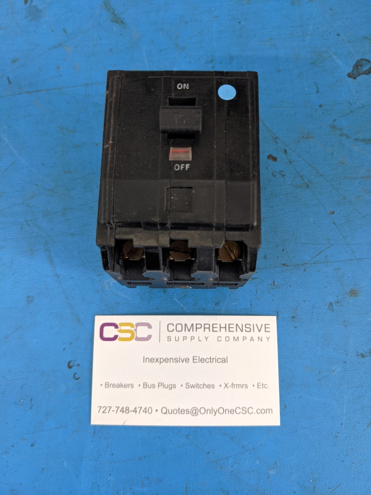 QOB315 - Square D 15A Amp 3P Pole 10kA@240V Bolt On Black Circuit Breaker