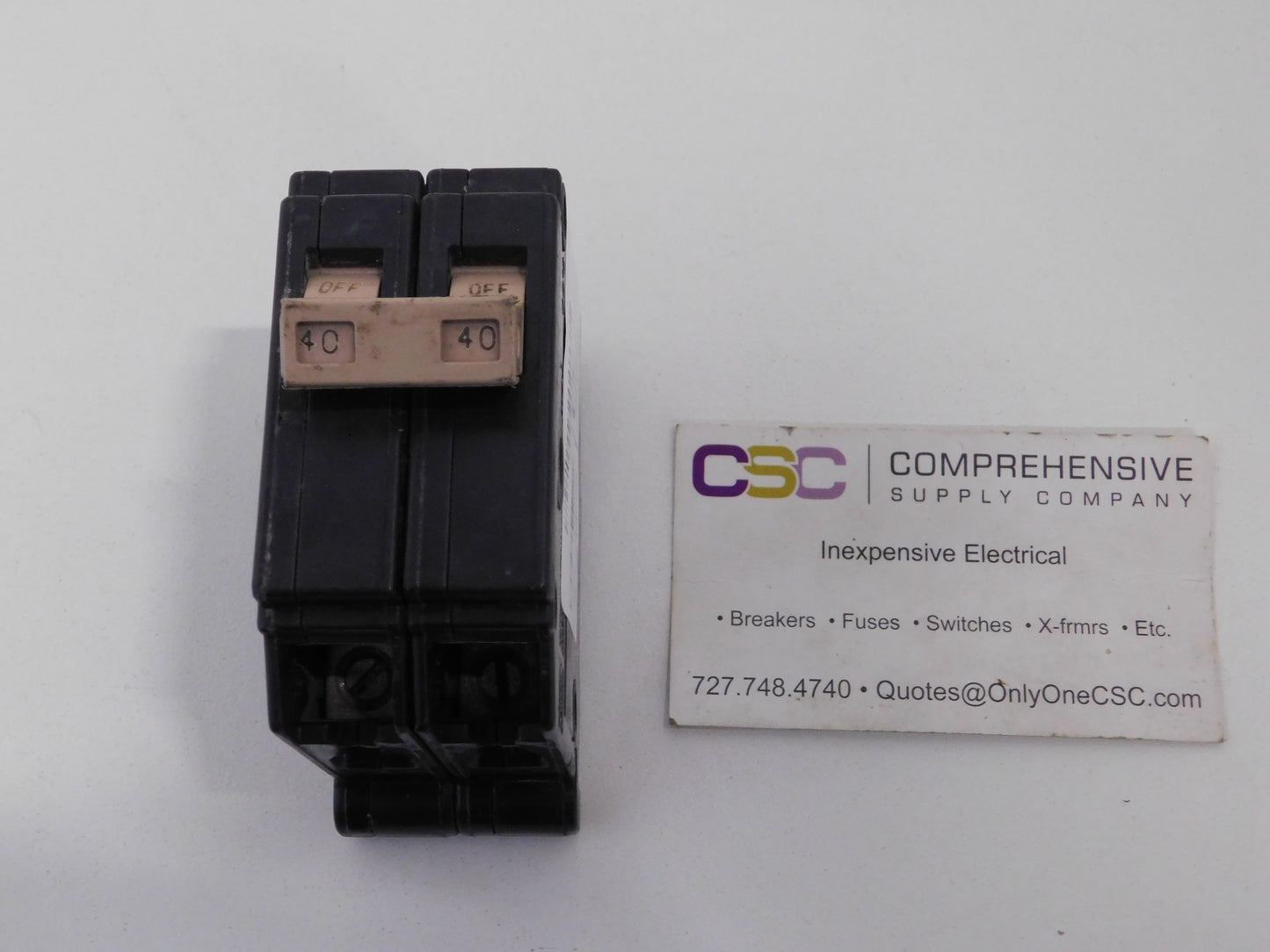 CH240 - Cutler Hammer 40A Amp 2P Pole 10kA@120/240V Plug On Circuit Breaker