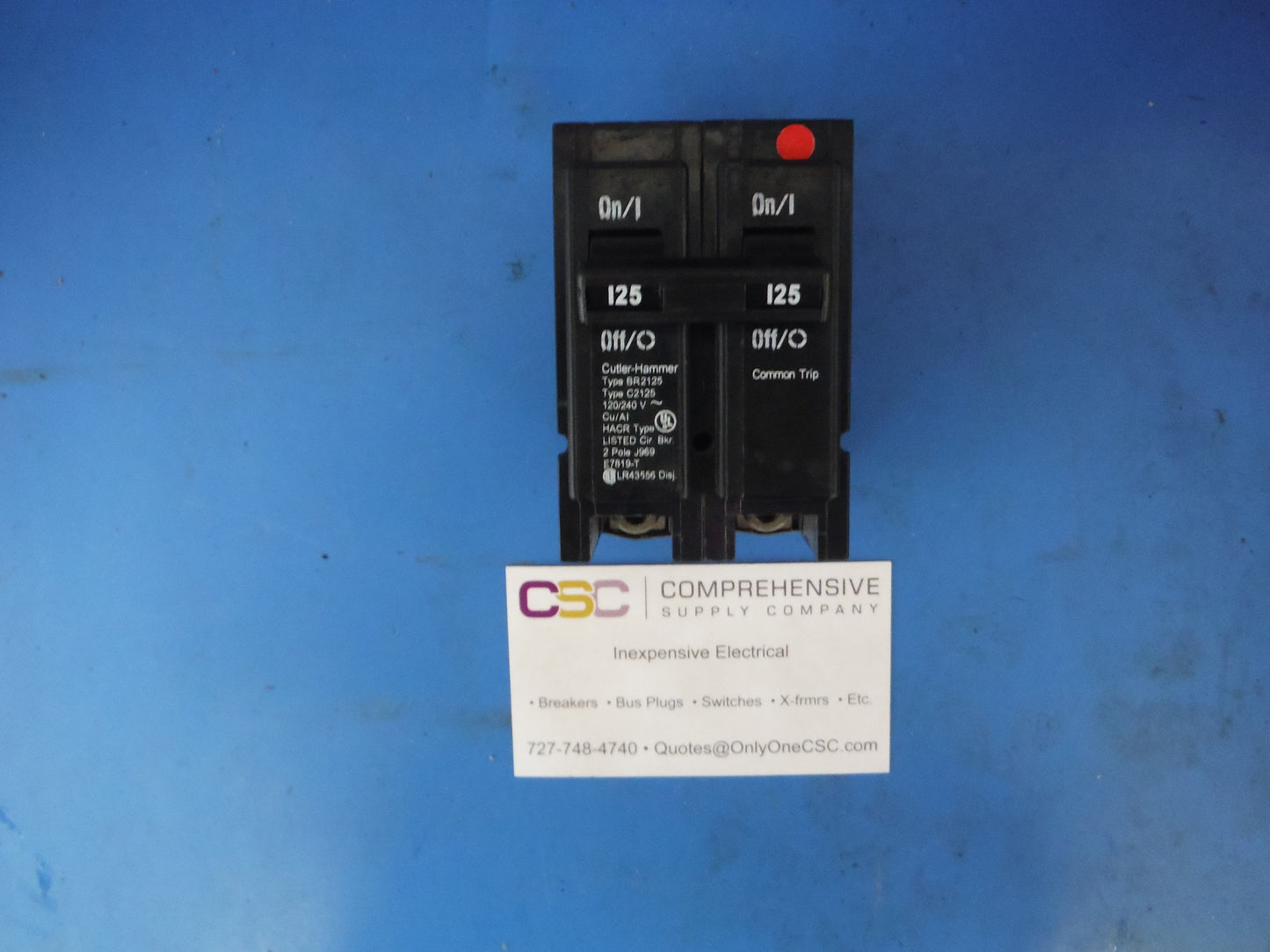 BR2125 - Cutler Hammer 125A Amp 2P Pole 10kA@120/240V Plug On Circuit Breaker