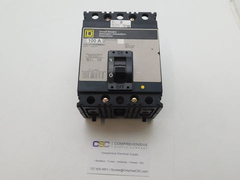 FAL22100WB8041 - Square D 100A Amp 2P Pole 10kA@240V Bolt On Circuit Breaker W/Gray Label