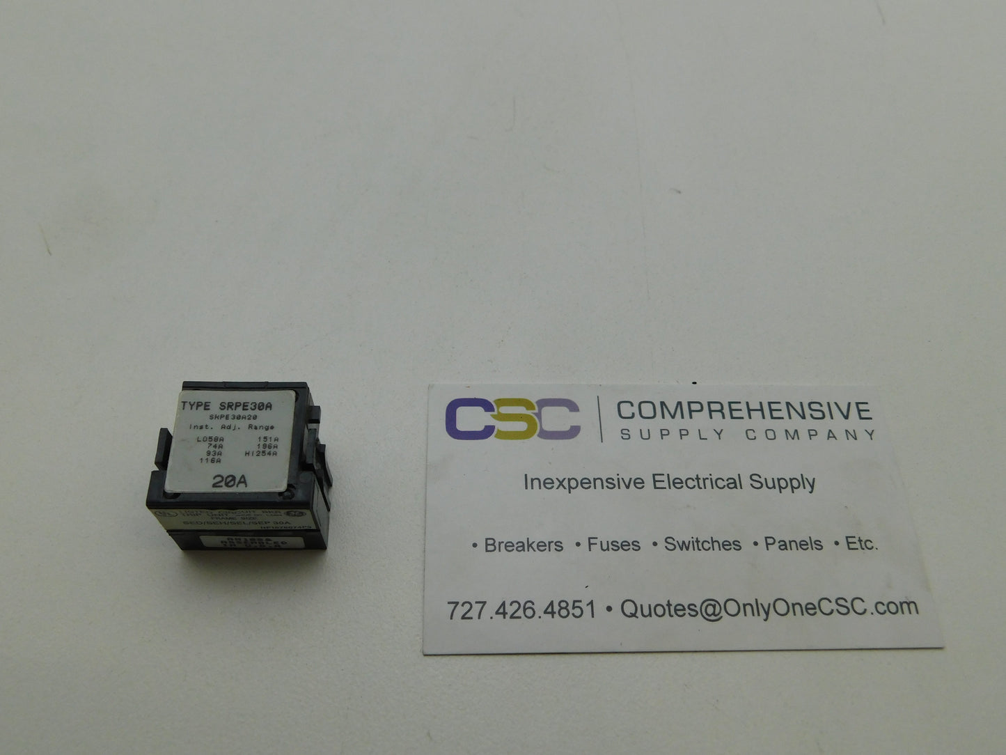 SRPE30A20 - GE 20A Amp Rating Plug/Trip Used For Seda/Seha/Sela/Sepa Circuit Breakers