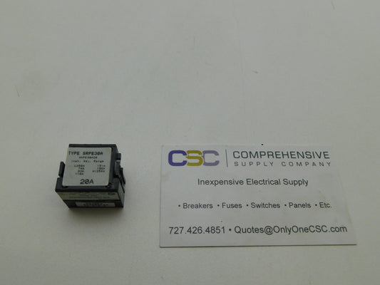 SRPE30A20 - GE 20A Amp Rating Plug/Trip Used For Seda/Seha/Sela/Sepa Circuit Breakers