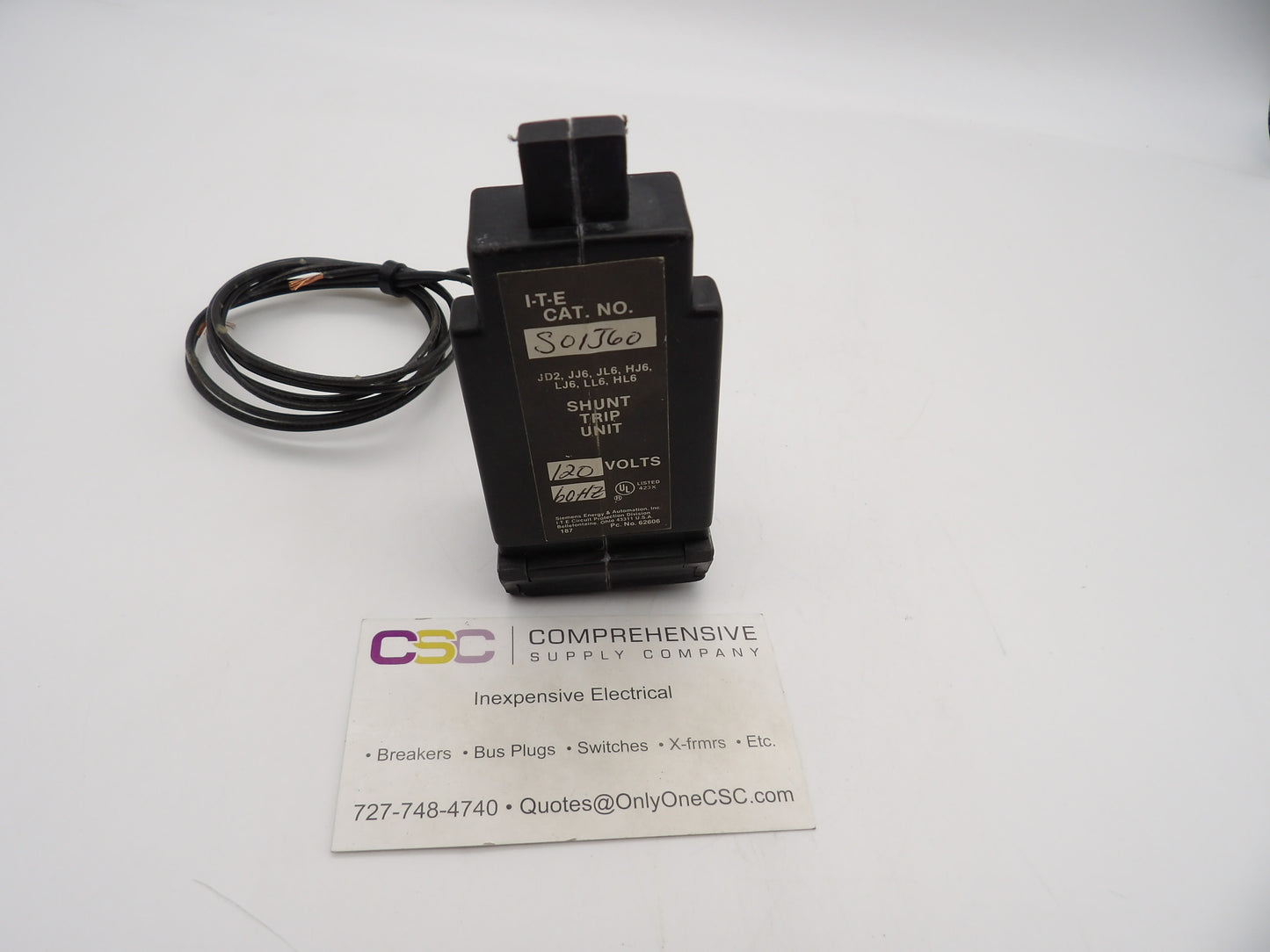 S01J60 - ITE 120V 60Hz Shunt Trip For Jd2, Jj6, Jl6, Hj6, Lj6, Ll6, Hl6