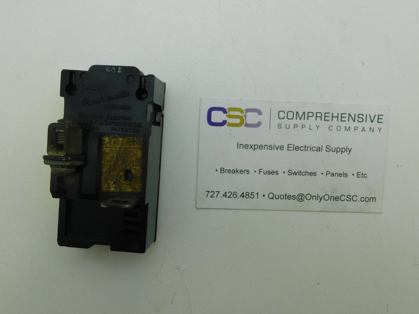 11150 - Pushmatic 50A Amp 1P Pole 120V Bolt On Circuit Breaker