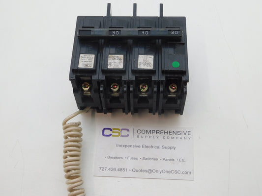 BQ3B03000S01 - Siemens 30A Amp 3P Pole 10kA@240V Bolt On Circuit Breaker W/120V Shunt Trip