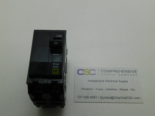 QHB220 - Square D 20A Amp 2P Pole 65kA@120/240V Bolt On Circuit Breaker