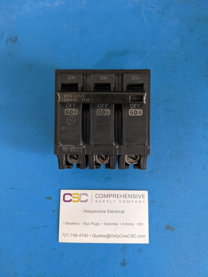 THHQB32060 - GE 60A Amp 3P Pole 22kA@240V Bolt On Circuit Breaker