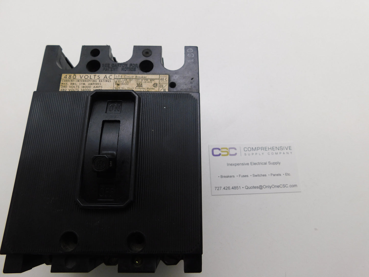 EH3B030 - Siemens 30A Amp 3P Pole 14kA@480V Bolt On Circuit Breaker