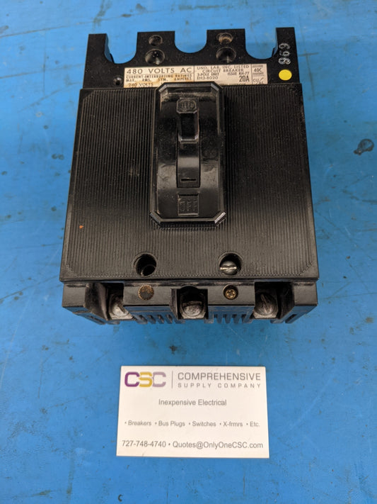 EH3-B020 - ITE 20A Amp 3P Pole 14kA@480V Bolt On Circuit Breaker