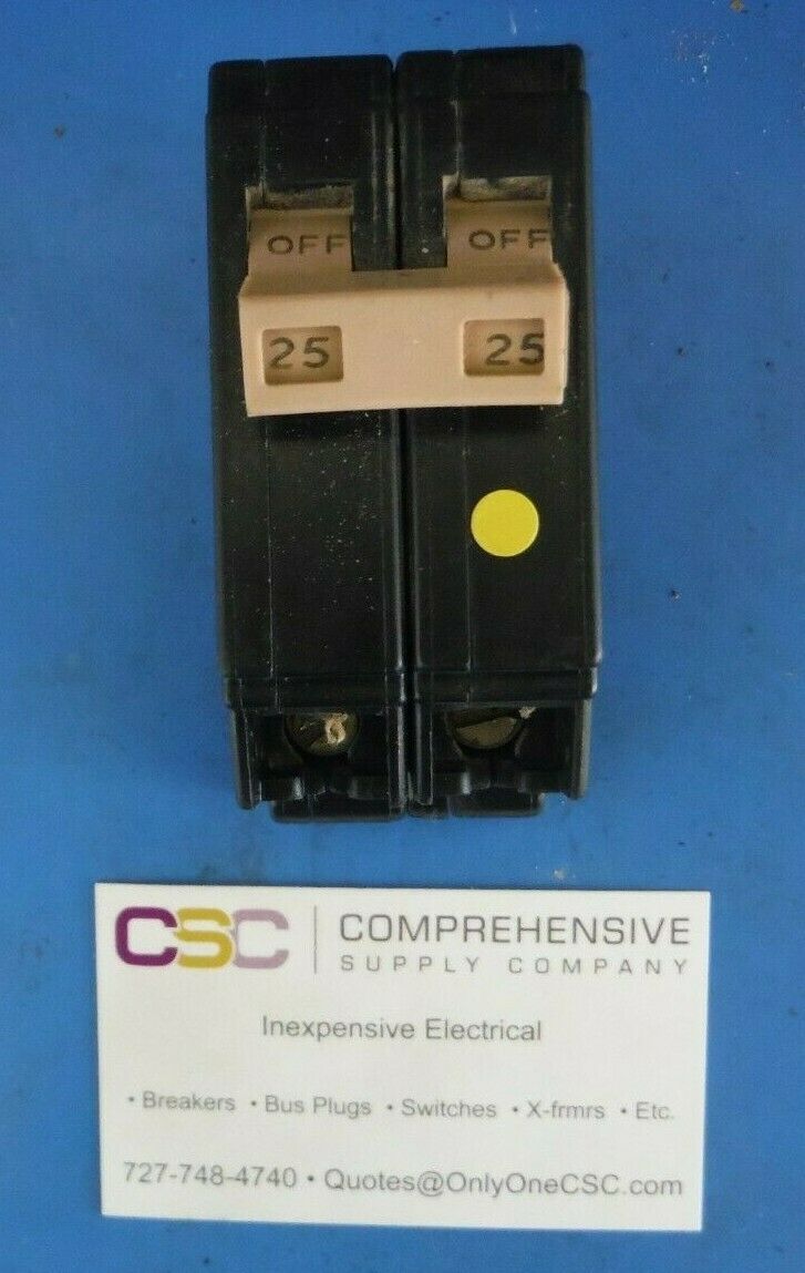 CH225 - Cutler Hammer 25A Amp 2P Pole 10kA@120/240V Plug On Circuit Breaker