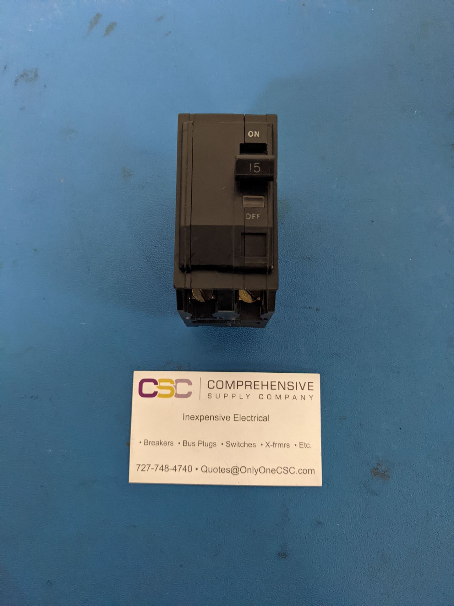 QO215 - Square D 15A Amp 2P Pole 10kA@120/240V Plug On Black Circuit Breaker