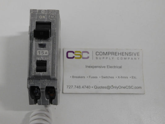 THHQB1115AF2 - GE 15A Amp 1P Pole 22kA@120/240V Bolt On Arc Fault AFCI Circuit Breaker