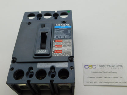 QR23B200 - Siemens 200A Amp 3P Pole 10kA@240V Bolt On Circuit Breaker