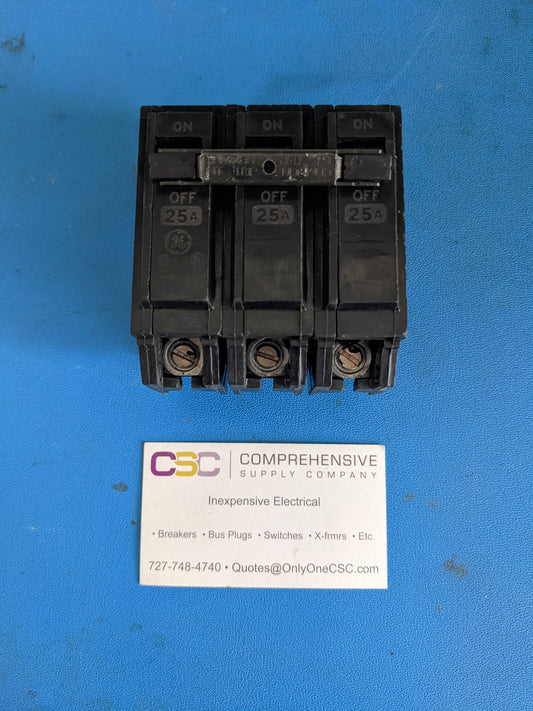 THQL32025 - GE 25A Amp 3P Pole 10kA@240V Plug On Circuit Breaker