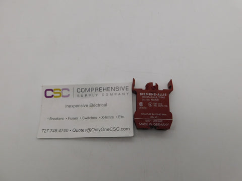 P30PLF1 - Siemens 120V Ba9S Bayonet Allis P30 Plf1 Contact Block For Push Button Switch
