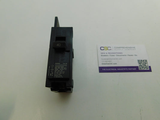 BQ1B040 - Siemens 40A Amp 1P Pole 10kA@120/240V Bolt On Circuit Breaker