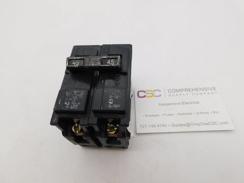 Q245 - Siemens 45A Amp 1P Pole 10kA@120/240V Plug On Circuit Breaker