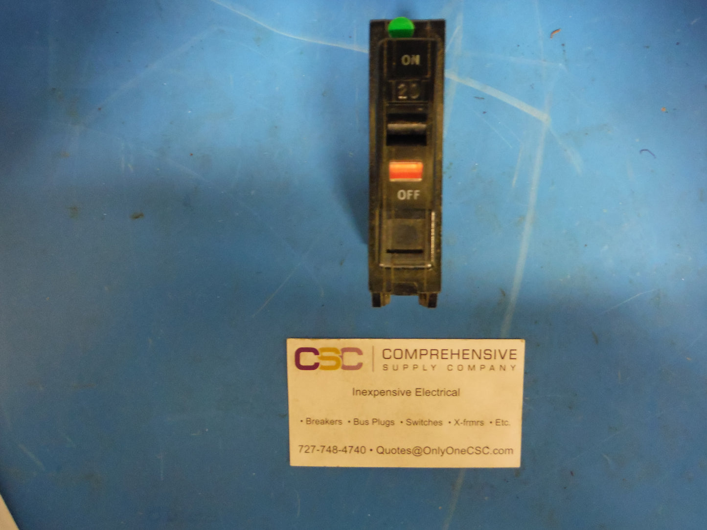 QO120 - Square D 20A Amp 1P Pole 10kA@120/240V Plug On Black Circuit Breaker