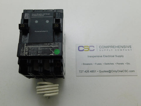 QSA2020SPD - Siemens 20/20A Amp 2X1P Pole 10kA@120/240V Plug On Duplex Circuit Breaker And Spd Surge Protective Device