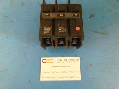 BQ3B070 - Siemens 70A Amp 3P Pole 10kA@240V Bolt On Circuit Breaker