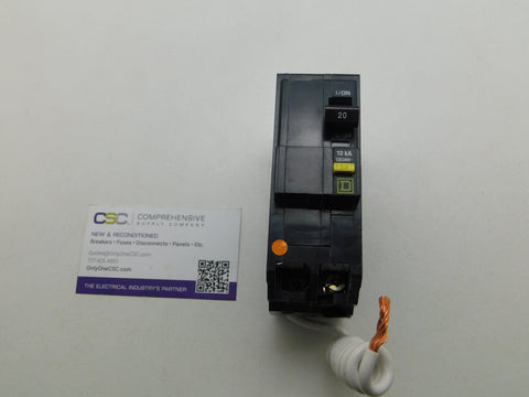 QO220GFI - Square D 20A Amp 2P Pole 10kA@120/240V Plug On Ground Fault GFCI Circuit Breaker
