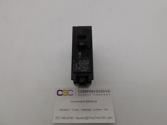 B130 - Siemens 30A Amp 1P Pole 10kA@120/240V Bolt On Circuit Breaker - Older Series